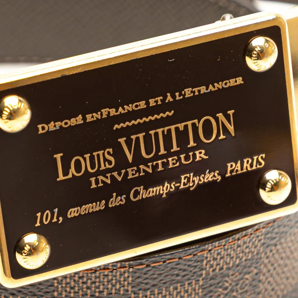 Louis Vuitton Damier Ebene Inventeur Reversible Belt Brown Canvas Very good - Model View