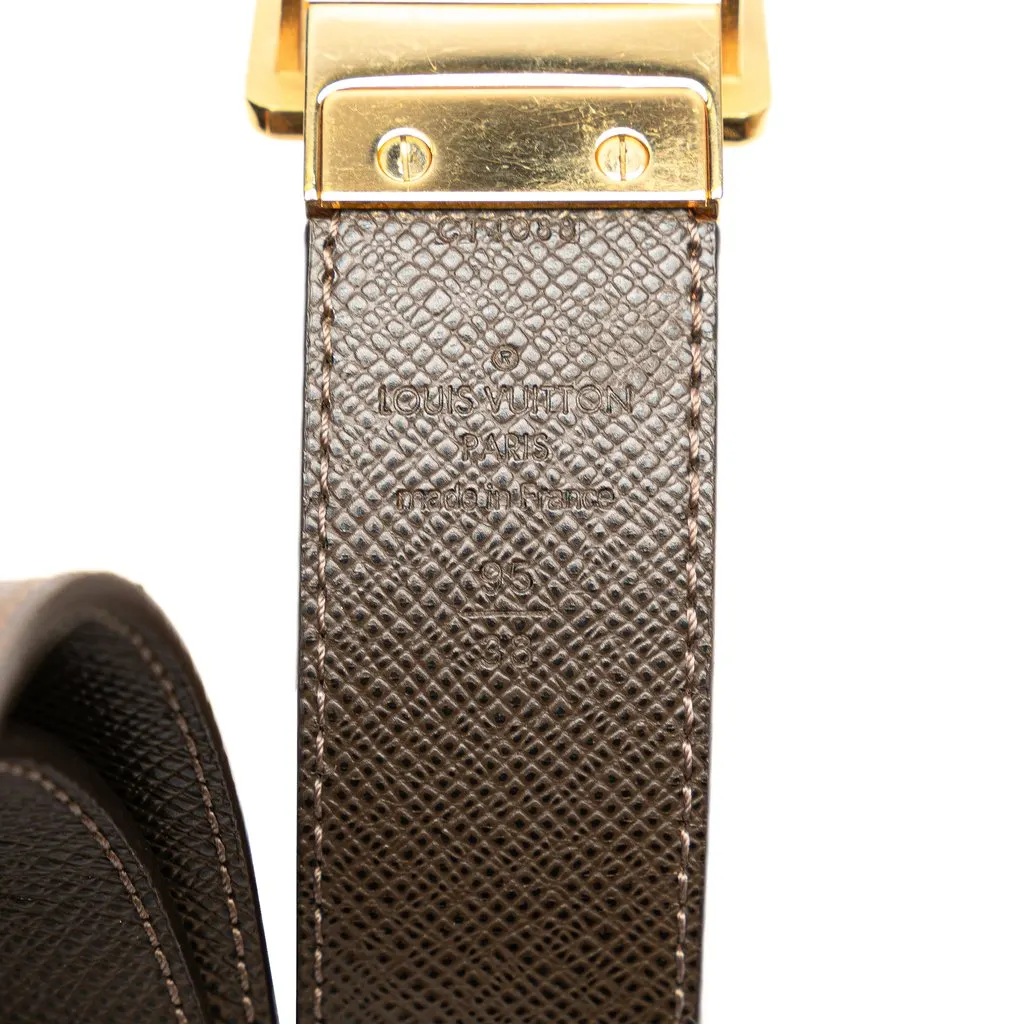 Louis Vuitton Damier Ebene Inventeur Reversible Belt Brown Canvas Very good - Box View