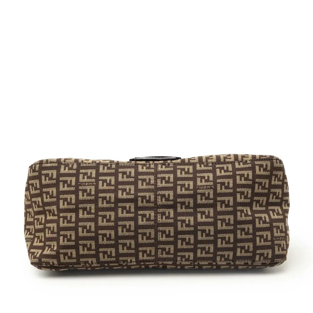 Fendi Zucchino Canvas Mamma Forever Brown Canvas Good - Inside View