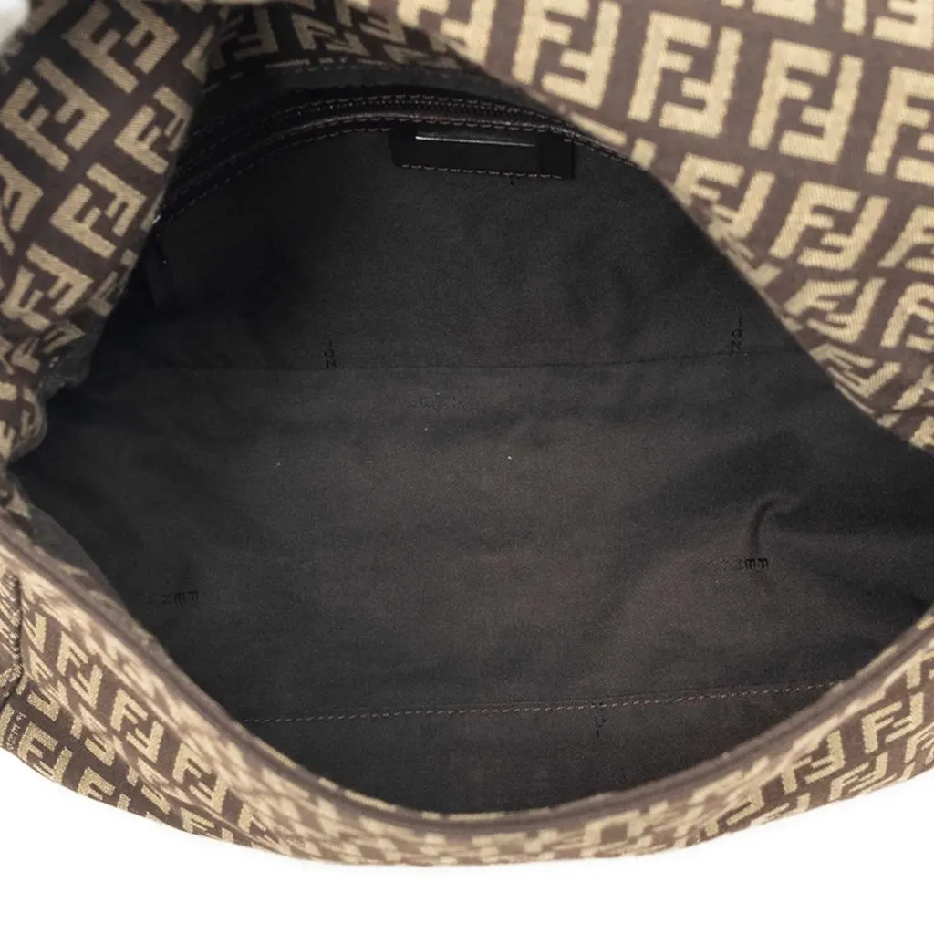 Fendi Zucchino Canvas Mamma Forever Brown Canvas Good - Model View
