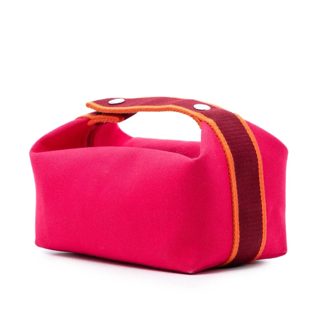 Hermès Small Canvas Bride A Brac Case Pink Very good - Back View