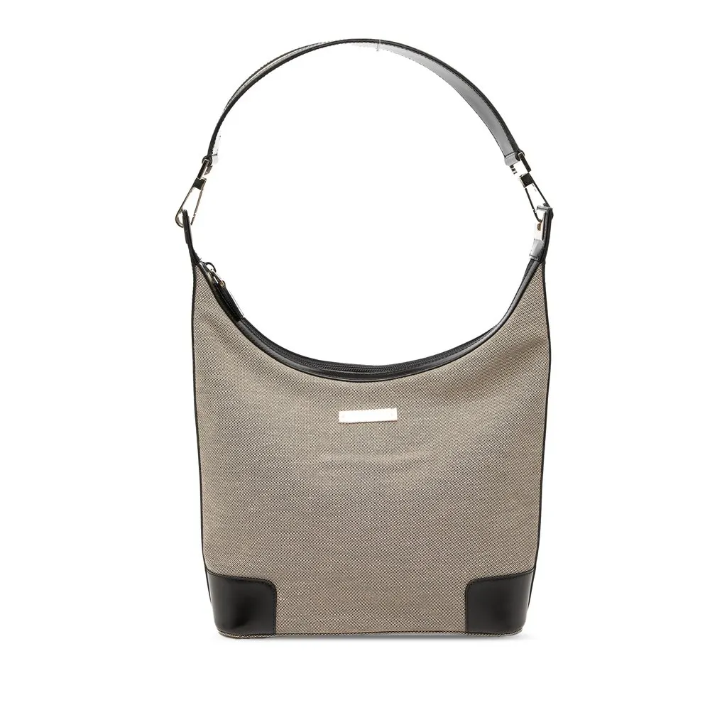 Gucci Canvas Shoulder Bag Beige Very good - Front View