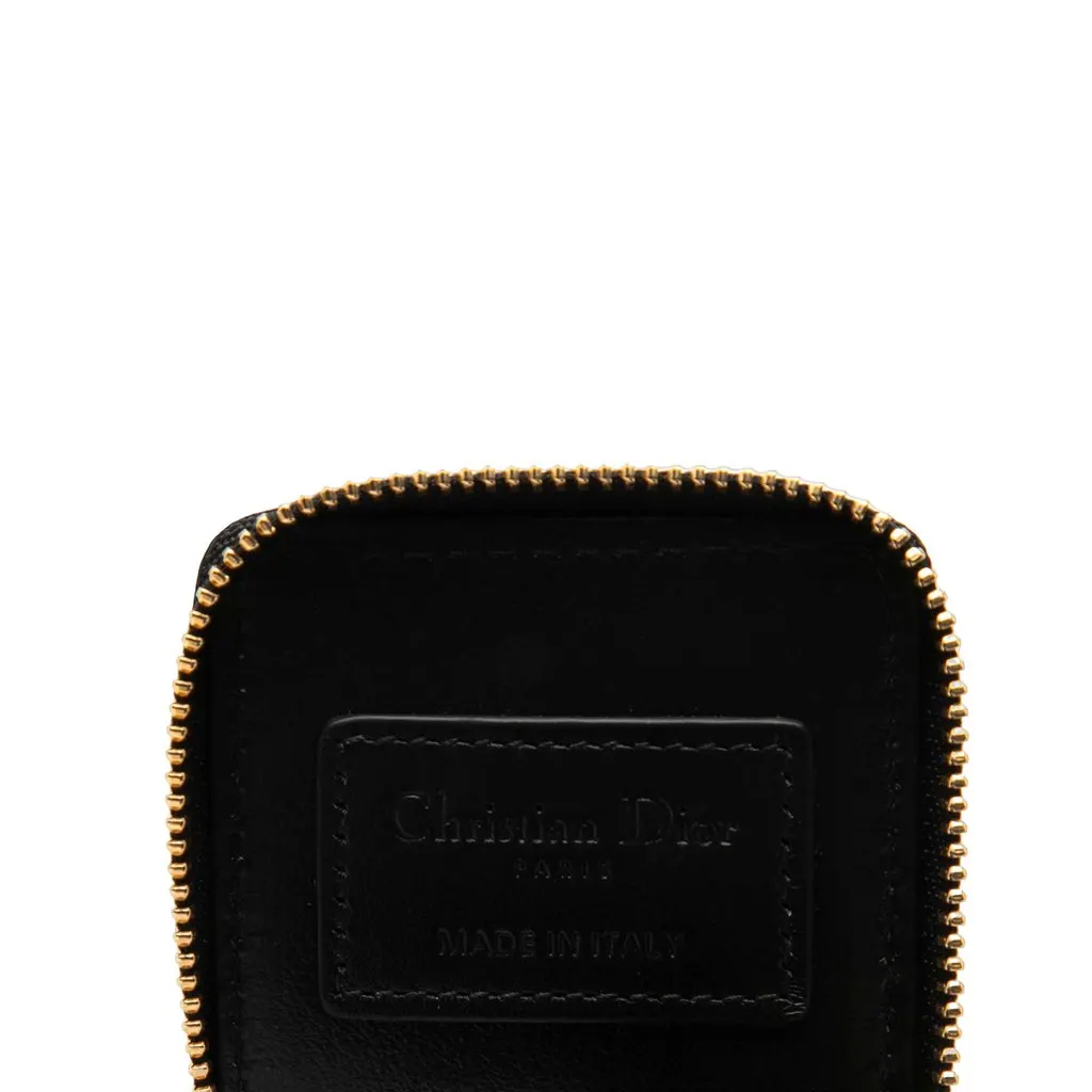Dior Micro Patent Cannage Lady Dior Cube Pouch Black Leather Very good - Box View