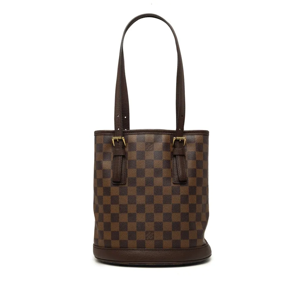 Louis Vuitton Damier Ebene Marais Brown Canvas Good - Front View