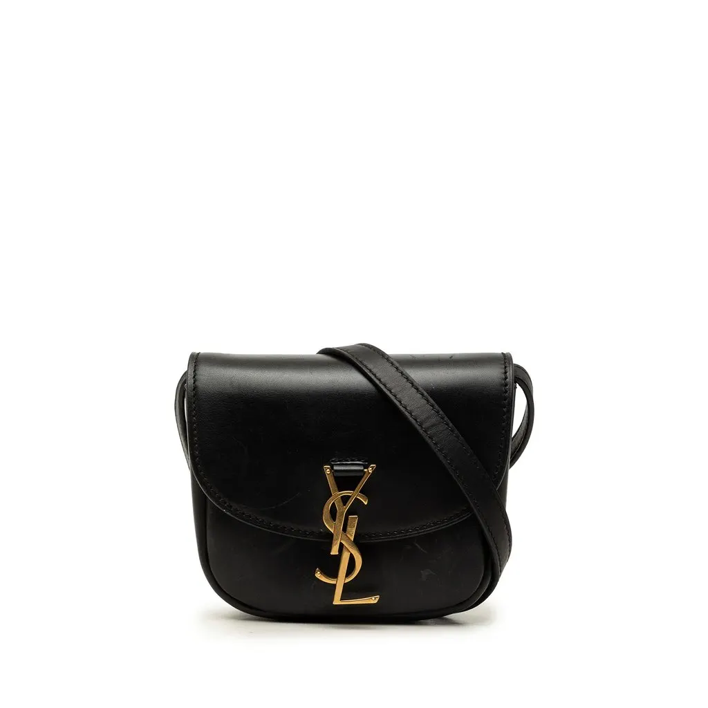 Saint Laurent Small Leather Monogram Kaia Crossbody