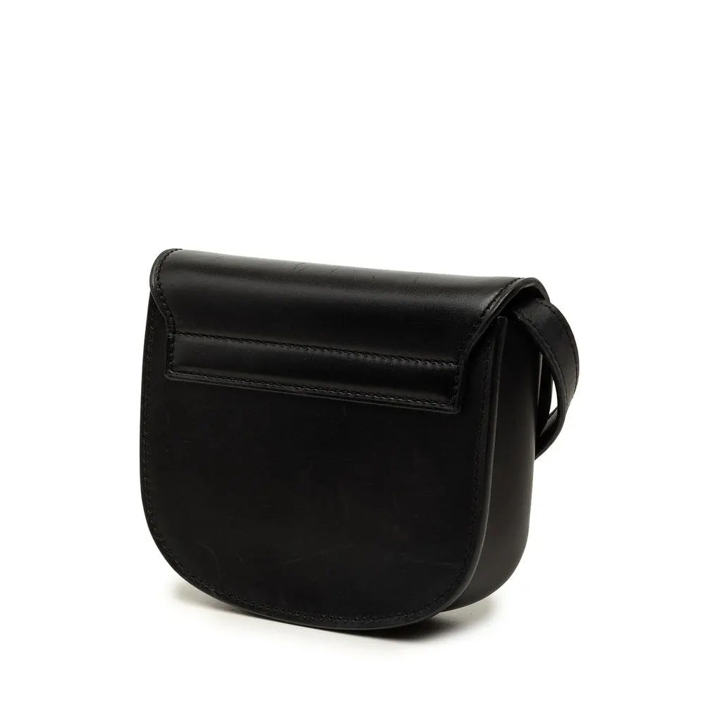 Saint Laurent Small Leather Monogram Kaia Crossbody Black Leather Good - Back View