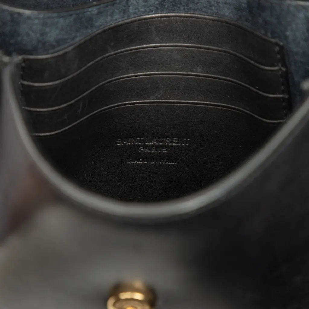 Saint Laurent Small Leather Monogram Kaia Crossbody Black Leather Good - Box View