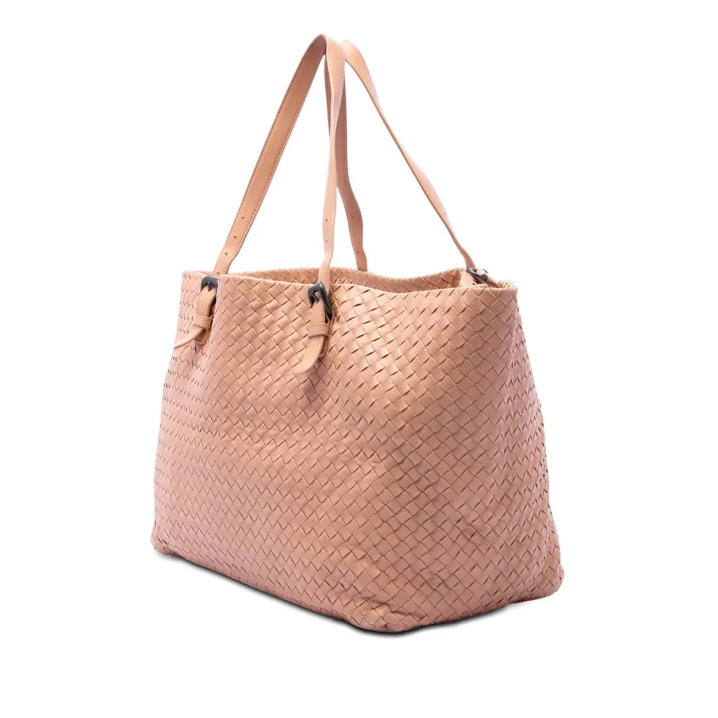 Bottega Veneta Large Nappa Intrecciato Cesta Tote Brown Leather Very good - Back View
