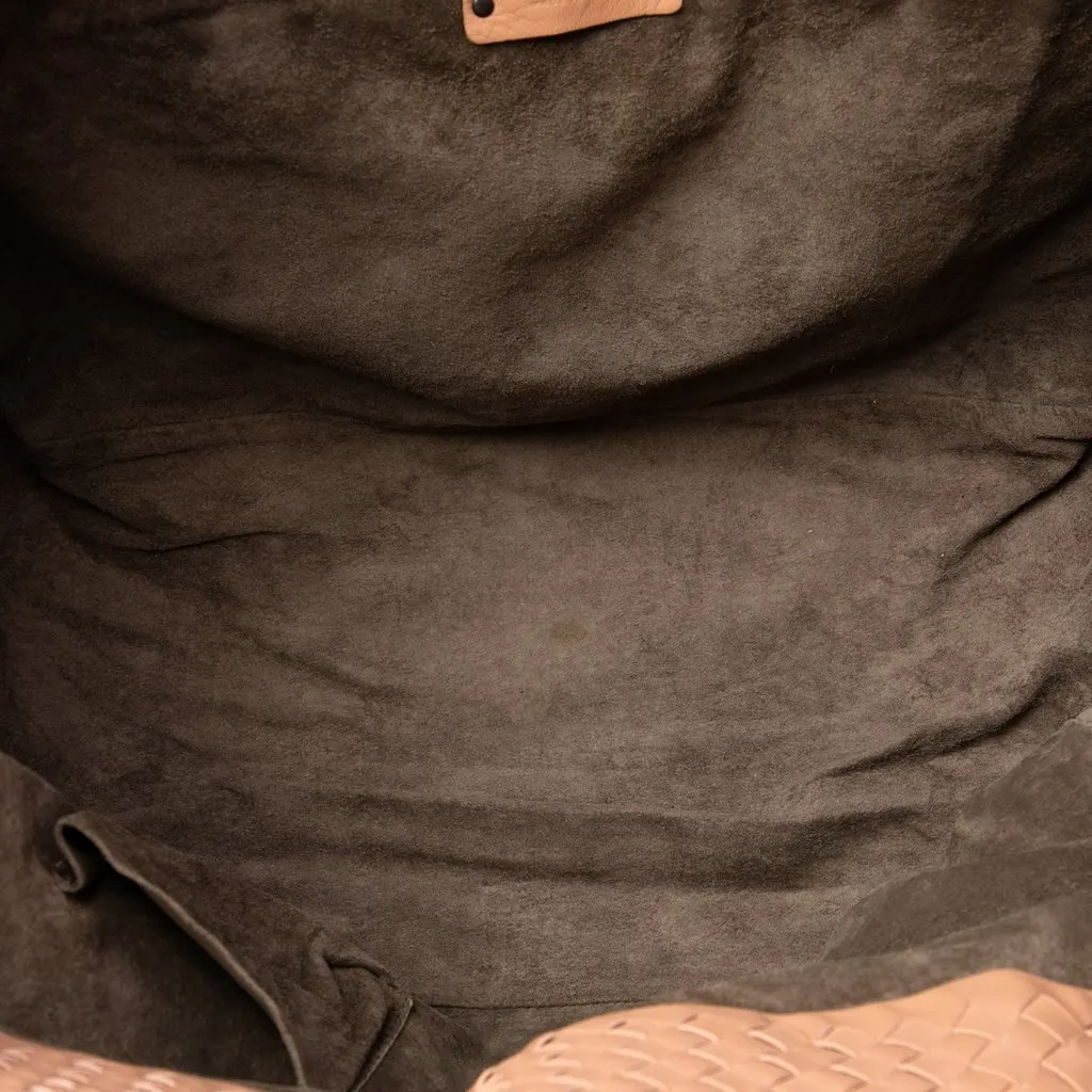 Bottega Veneta Large Nappa Intrecciato Cesta Tote Brown Leather Very good - Model View
