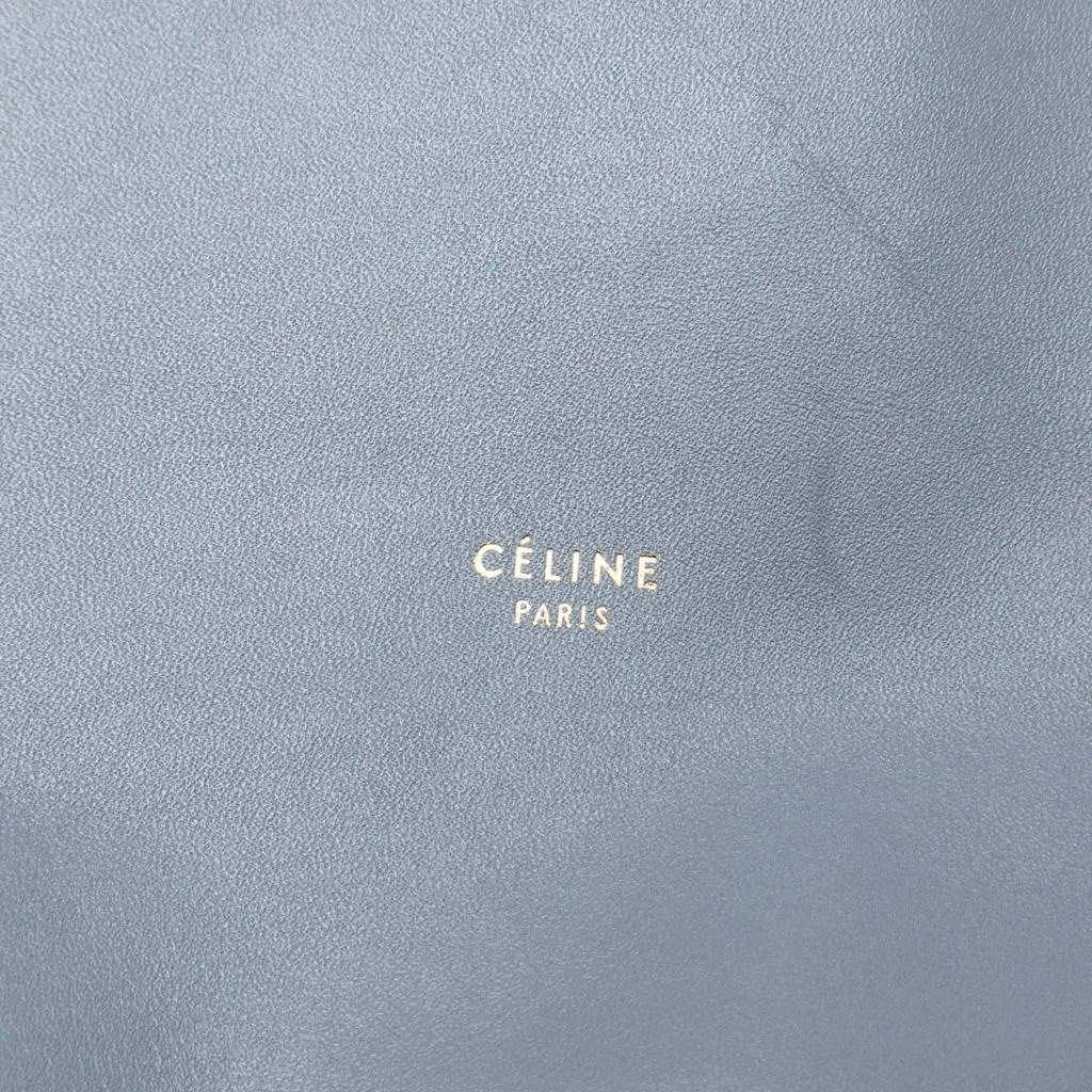 Celine Smooth Calfskin Clasp Cabas Tote Grey Leather Very good - Box View