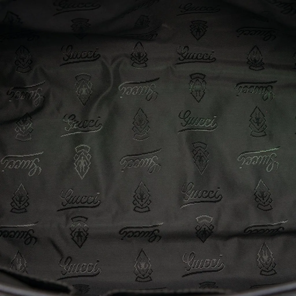 Gucci Guccissima Messenger Bag Black Leather Good - Model View