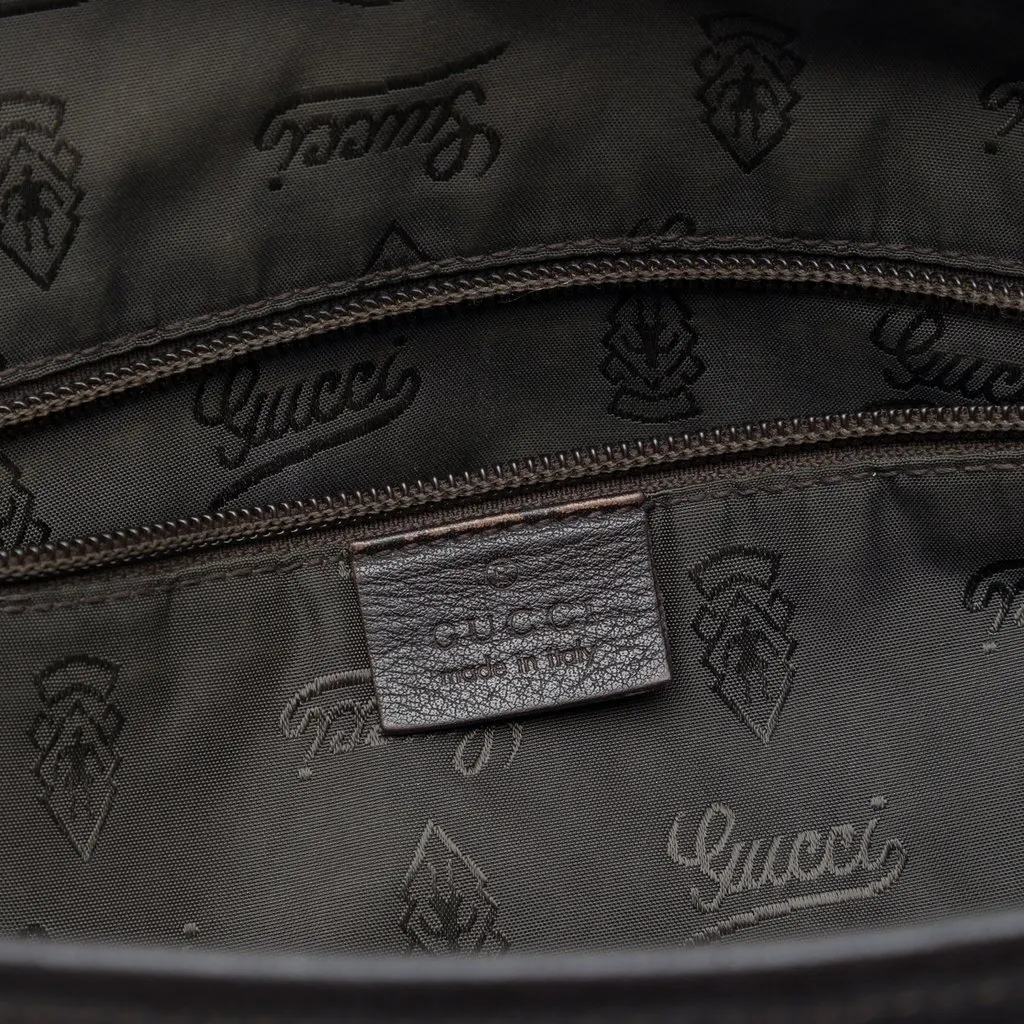 Gucci Guccissima Messenger Bag Black Leather Good - Box View