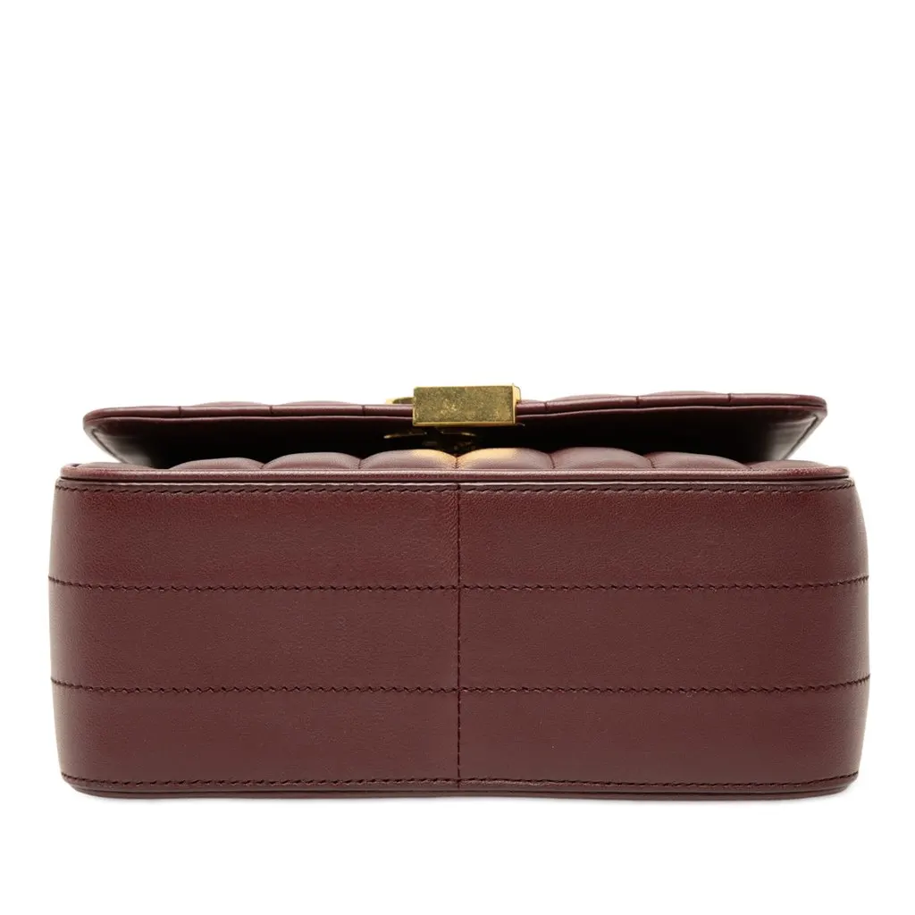 Saint Laurent Medium Lambskin Monogram Vicky Chain Bag Red Leather Very good - Inside View