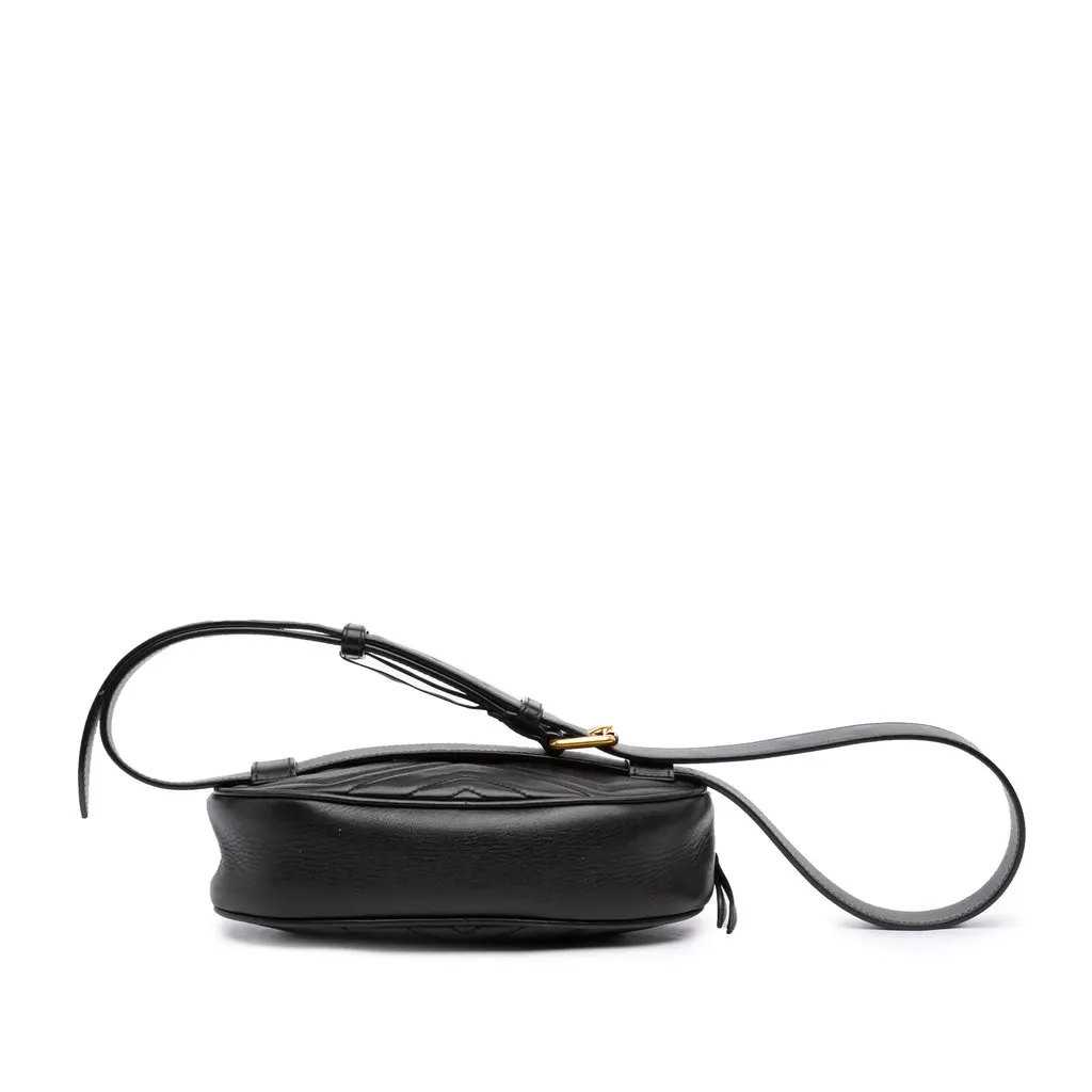 Gucci GG Marmont Matelasse Calfskin Belt Bag Black Leather Very good - Inside View