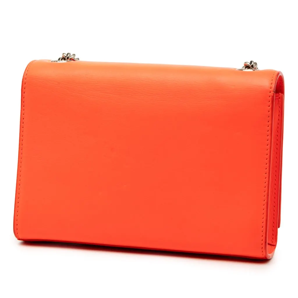 Saint Laurent Small Leather Monogram Kate Crossbody Orange Leather Good - Back View
