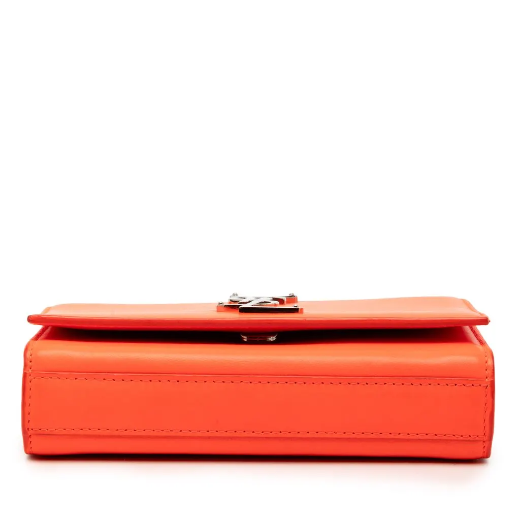 Saint Laurent Small Leather Monogram Kate Crossbody Orange Leather Good - Inside View