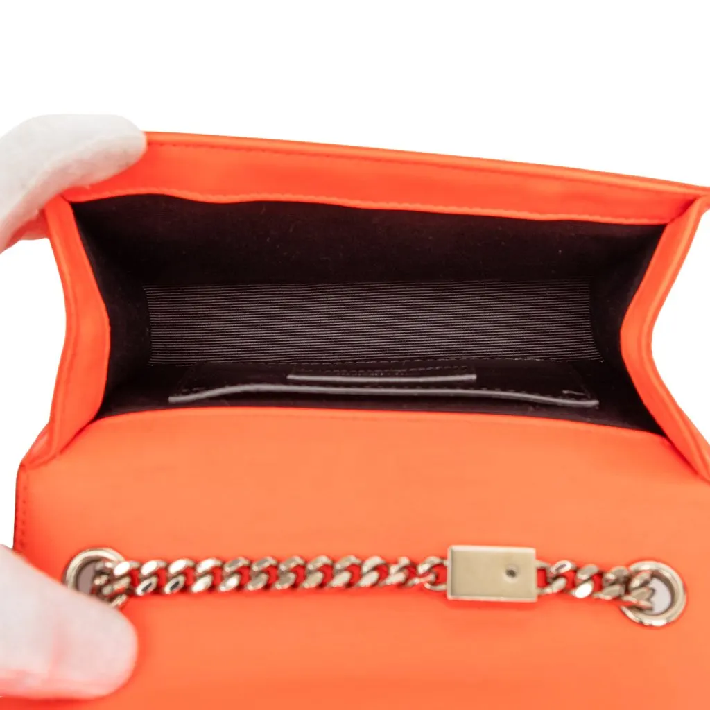 Saint Laurent Small Leather Monogram Kate Crossbody Orange Leather Good - Model View