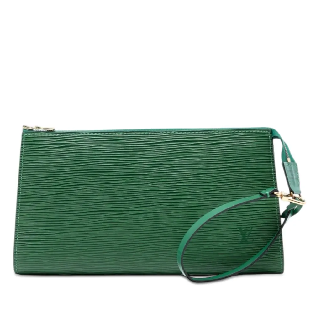 Louis Vuitton Epi Pochette Accessoires Green Leather Very good - Front View