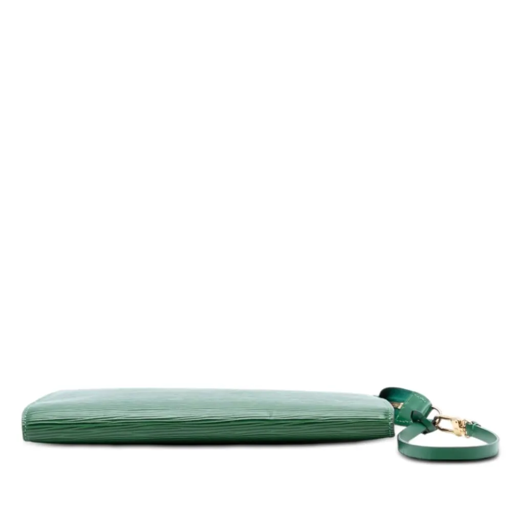 Louis Vuitton Epi Pochette Accessoires Green Leather Very good - Inside View