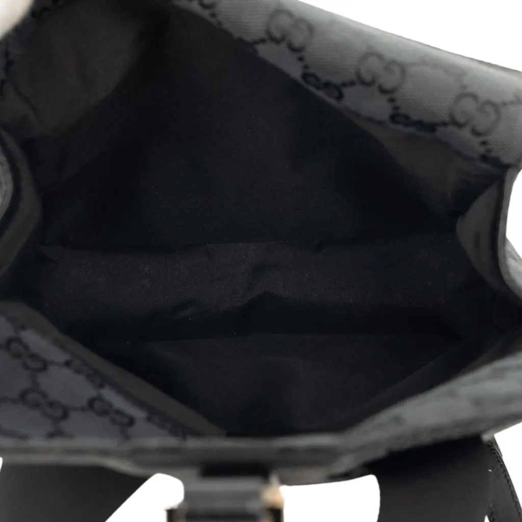 Gucci GG Canvas Jackie Backpack Black Good - Model View