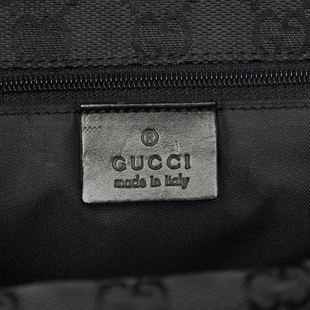 Gucci GG Canvas Jackie Backpack Black Good - Box View
