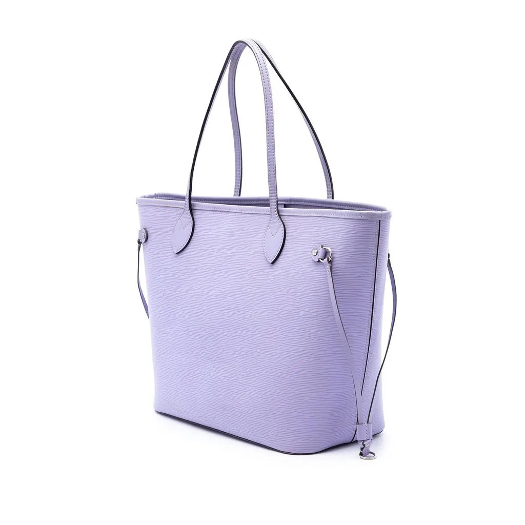 Louis Vuitton Epi Neverfull MM Purple Leather Good - Back View