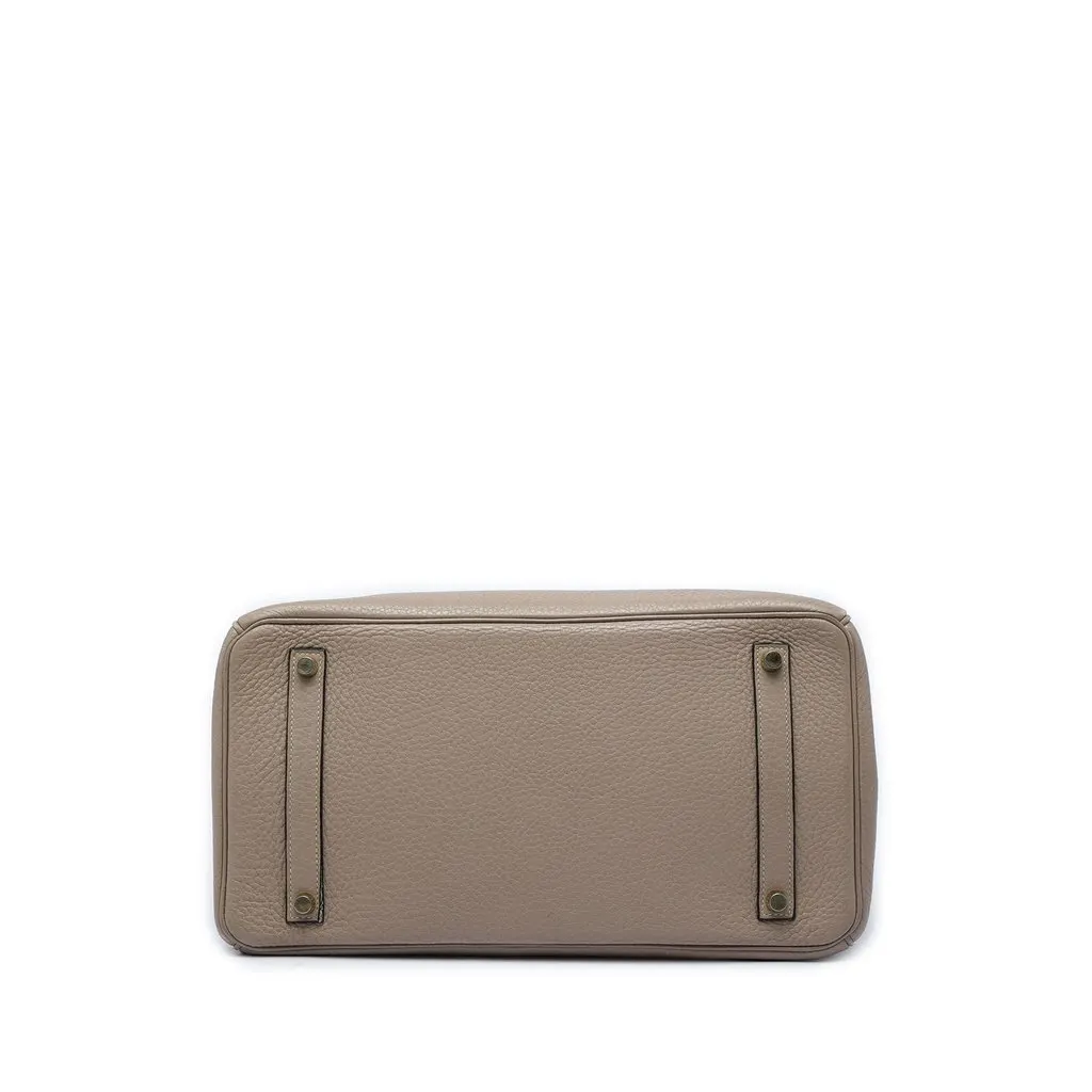 Hermès Clemence Birkin Retourne 35 Brown Leather Good - Inside View