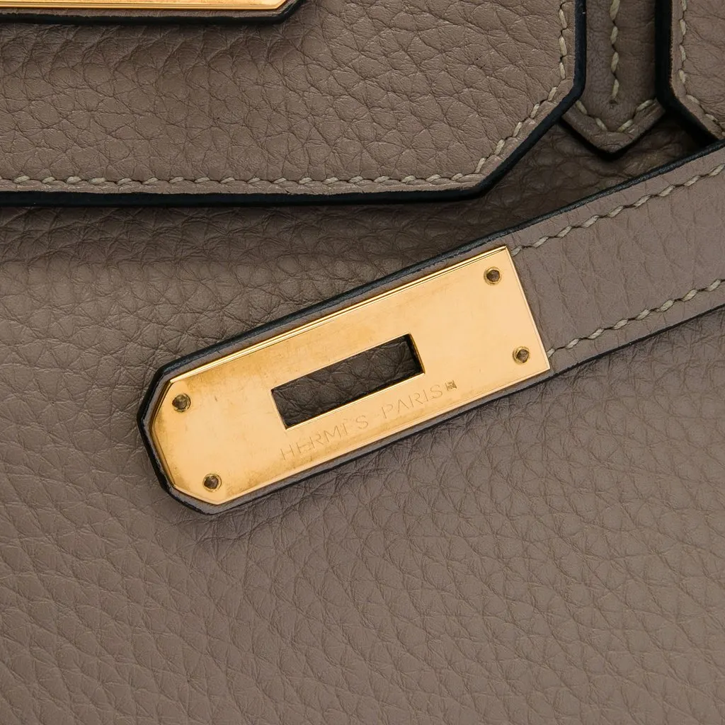 Hermès Clemence Birkin Retourne 35 Brown Leather Good - Box View