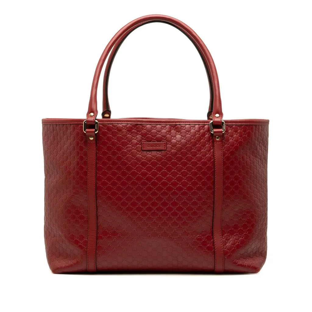Gucci Microguccissima Joy Tote Red Leather Very good - Front View