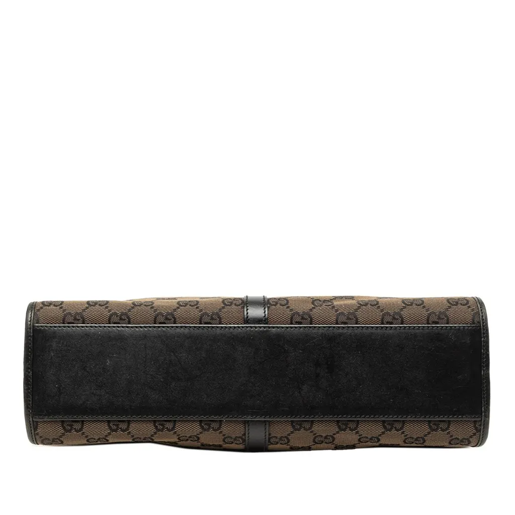Gucci GG Canvas Jackie Tote Brown Good - Inside View
