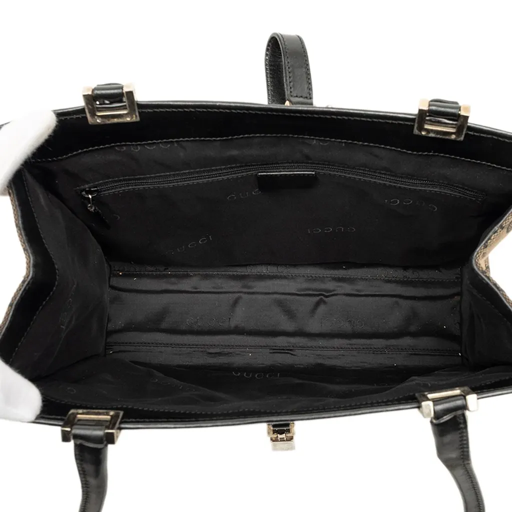 Gucci GG Canvas Jackie Tote Brown Good - Model View