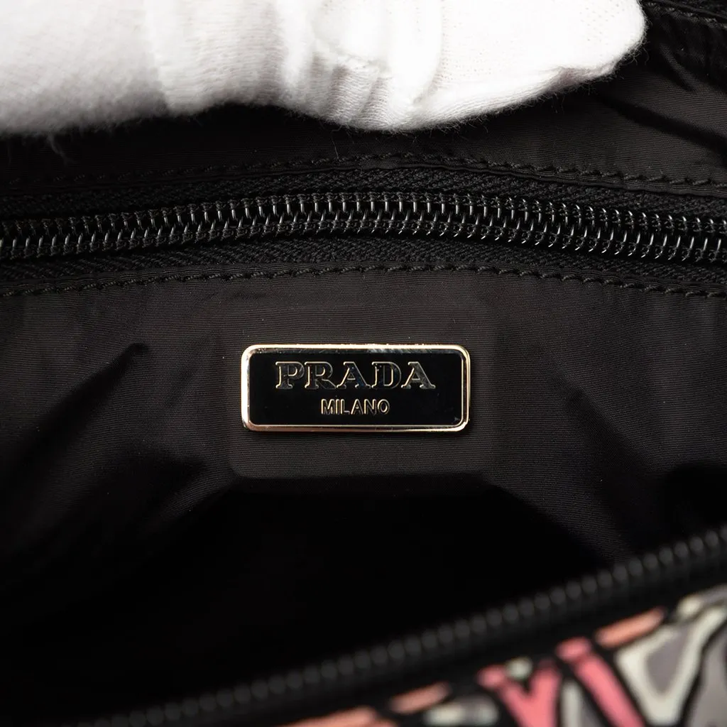 Prada Tessuto Floral Stampato Clutch Pink Polyamide Very good - Box View