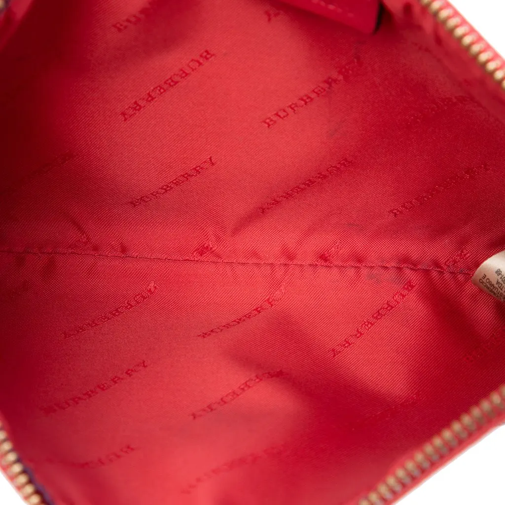 Burberry Haymarket Check Coated Canvas Peyton Crossbody Beige Canvas Very good - Model View
