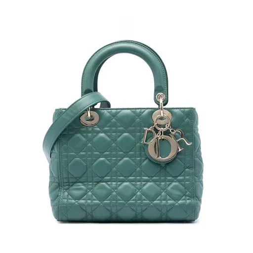 Dior Medium Lambskin Cannage Lady Dior