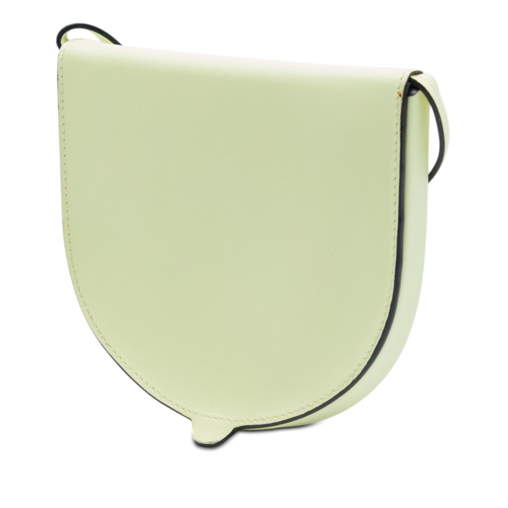 LOEWE Small Leather Heel Pouch Green Mini Leather | Pre-Owne