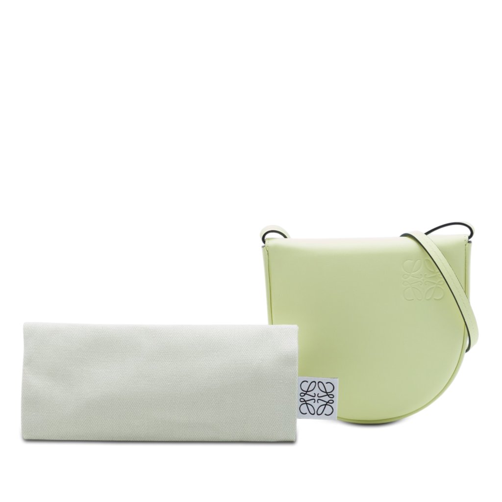LOEWE Small Leather Heel Pouch Green Mini Leather | Pre-Owne