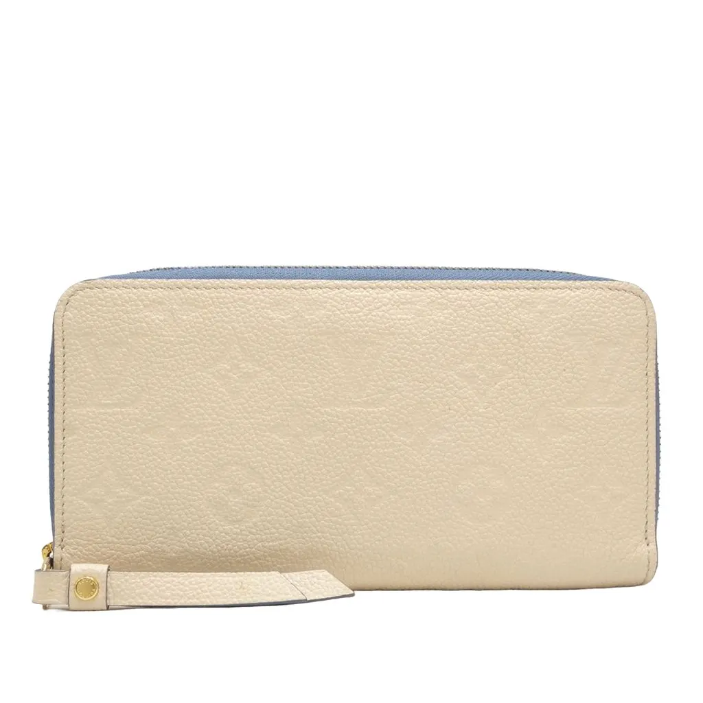 Louis Vuitton Monogram Empreinte Zippy Long Wallet Beige Leather Very good - Front View