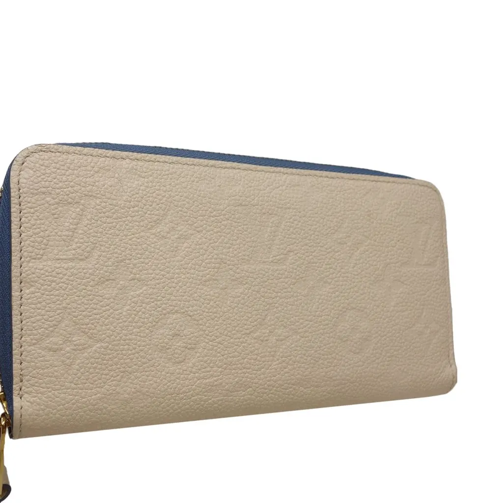 Louis Vuitton Monogram Empreinte Zippy Long Wallet Beige Leather Very good - Back View