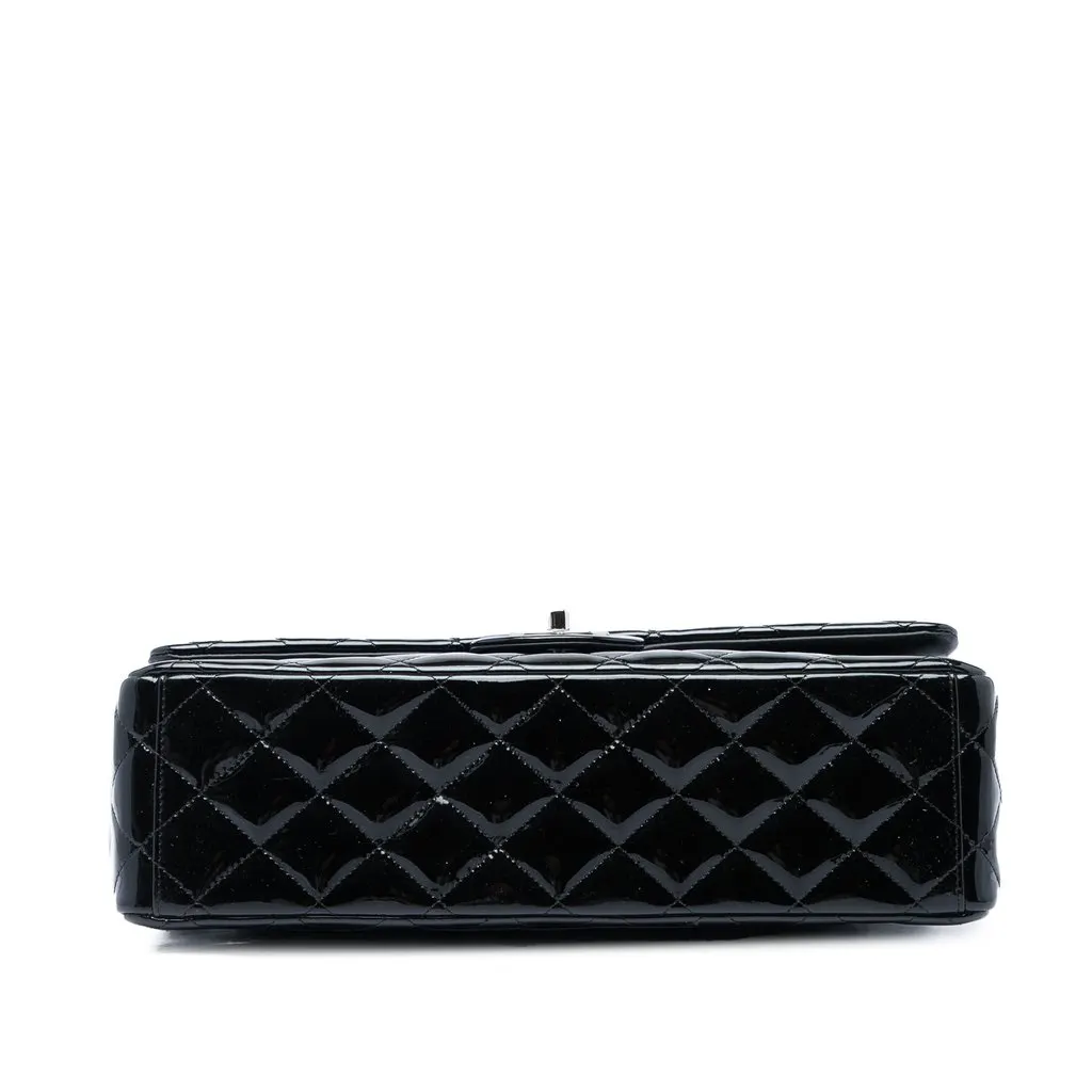 Chanel Maxi Classic Patent Double Flap Black Leather Very good - Inside View