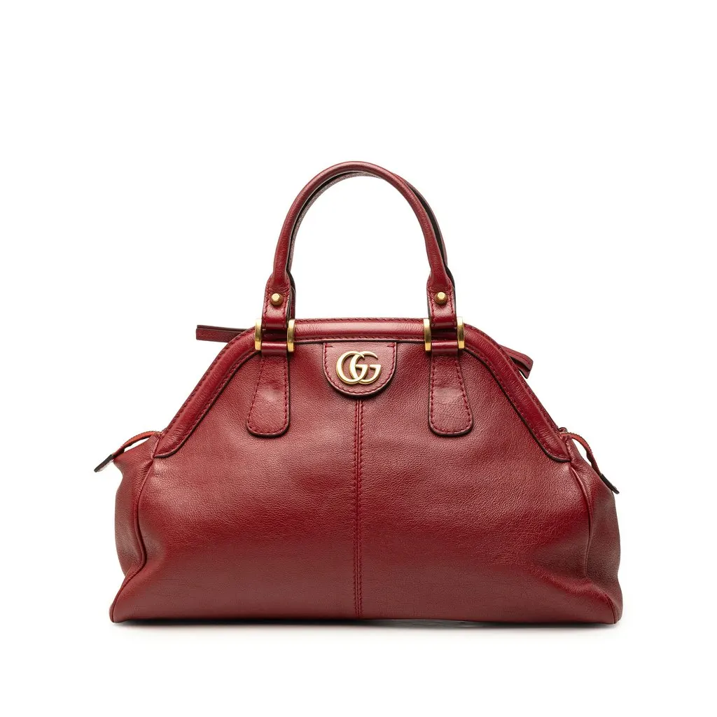 Gucci Medium Calfskin Rebelle Satchel Red Leather Very good - Front View
