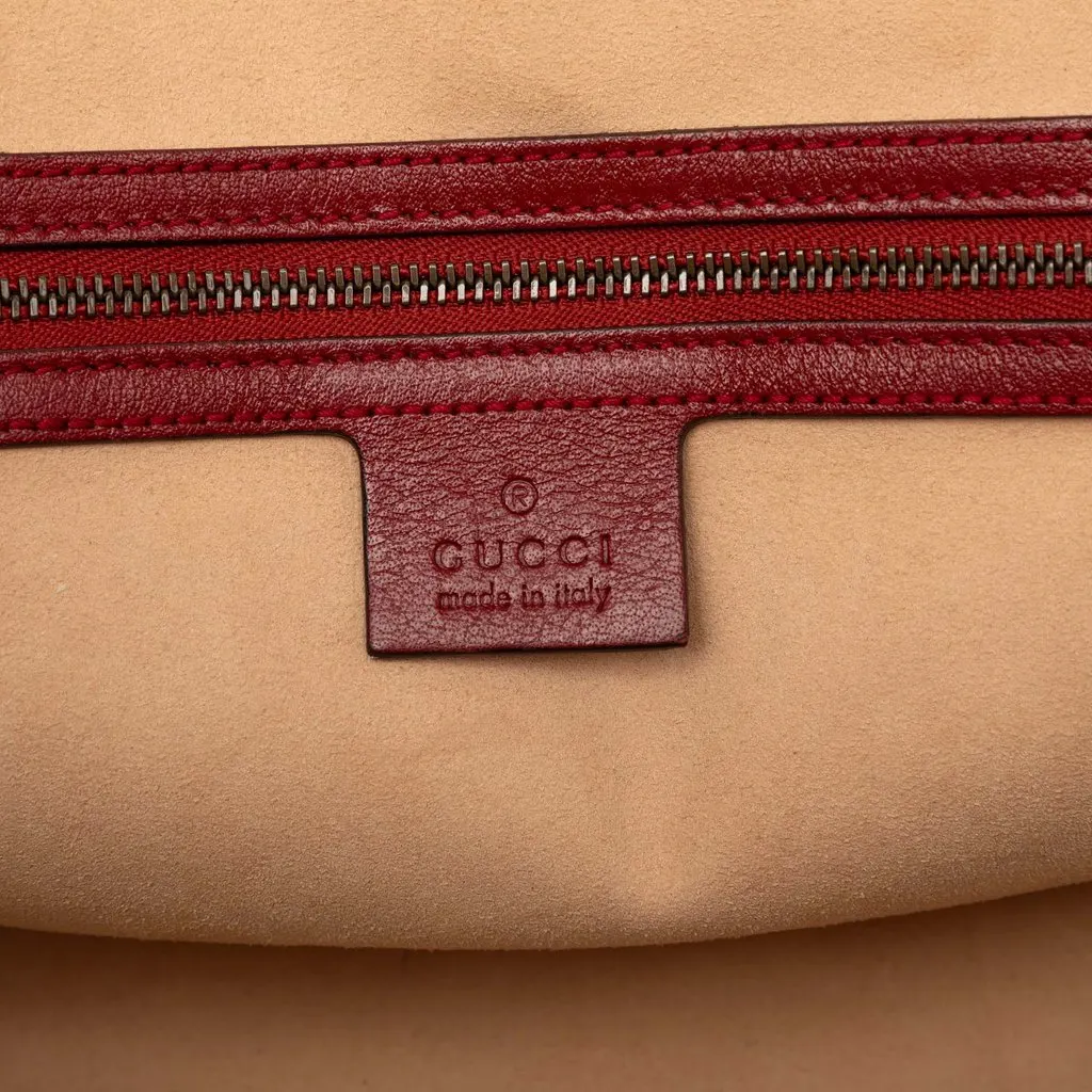 Gucci Medium Calfskin Rebelle Satchel Red Leather Very good - Box View