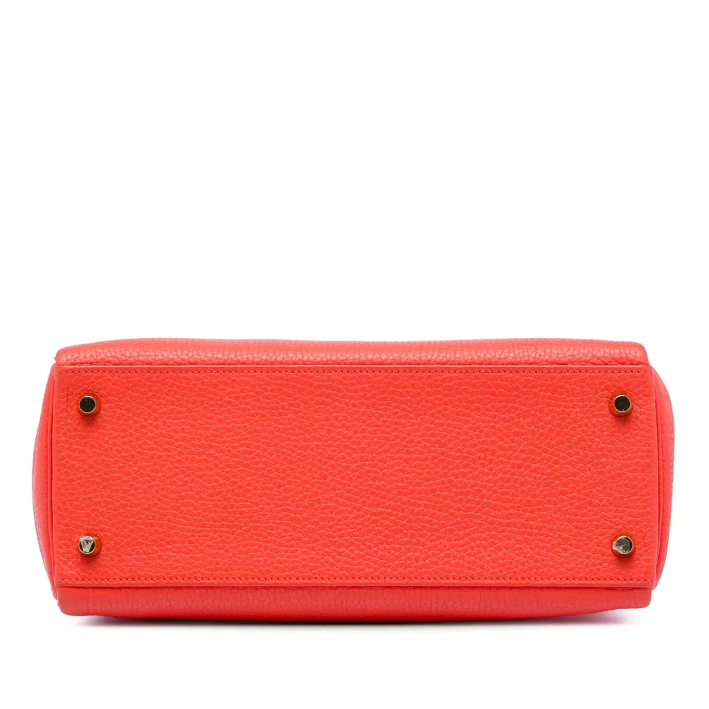 Hermès Clemence Kelly II Retourne 28 Orange Leather Very good - Inside View