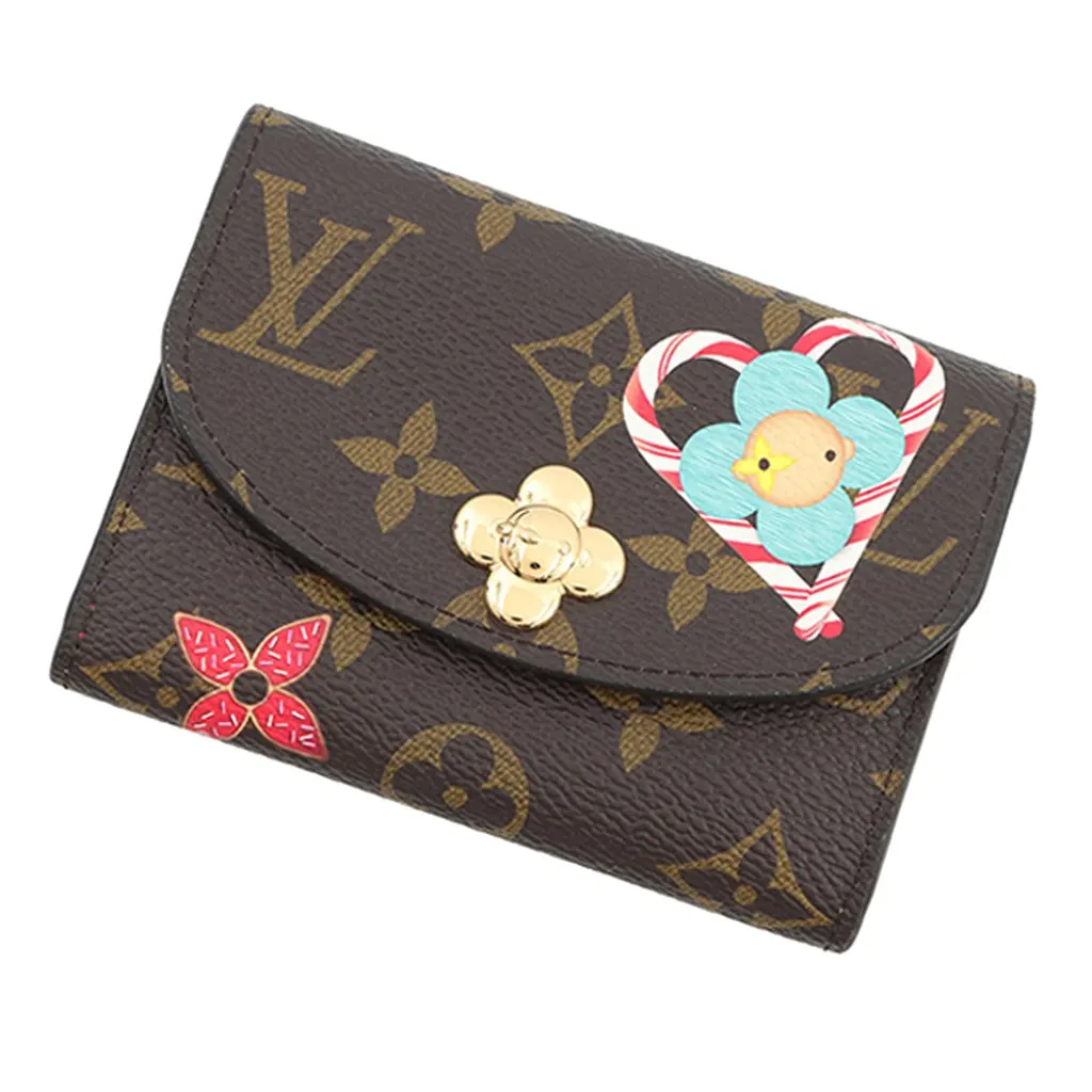 Louis Vuitton Monogram Christmas Animation Candy Factory Rosalie Coin Purse Brown Very good - Back View