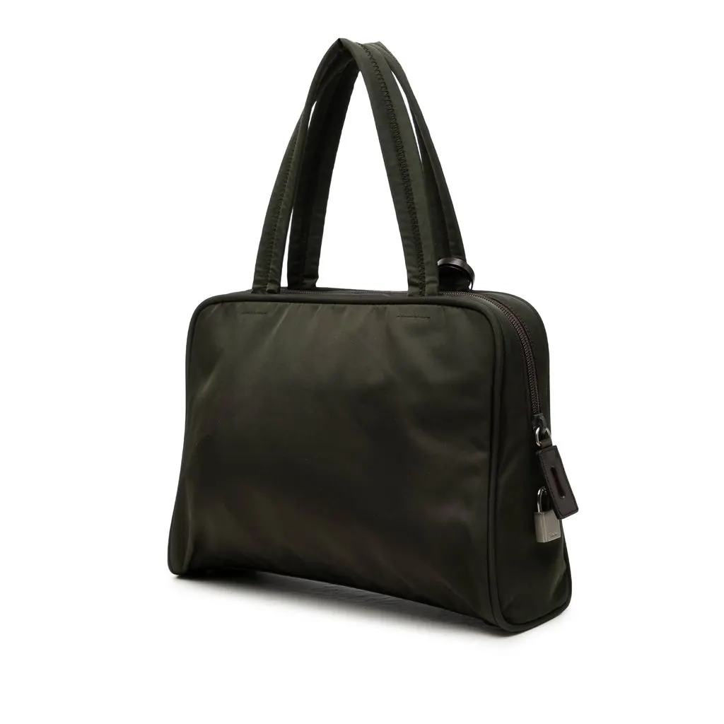Prada Tessuto Handbag Black Polyamide Good - Back View