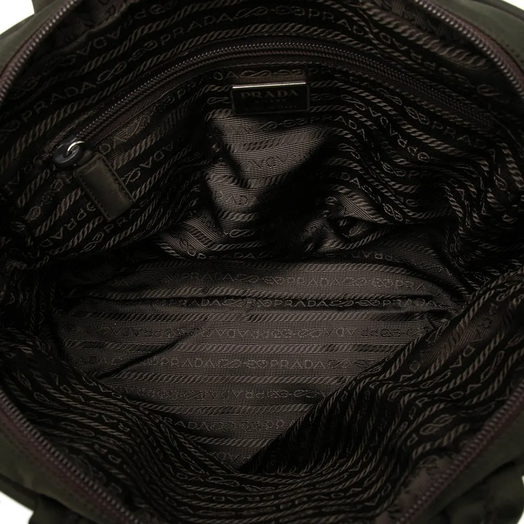 Prada Tessuto Handbag Black Polyamide Good - Model View