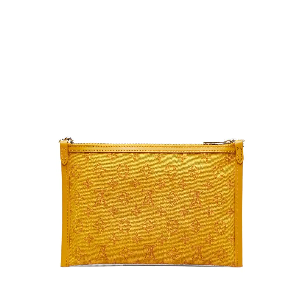 Louis Vuitton Monogram Antartica Double Flat Messenger Silver Very good - Inside View