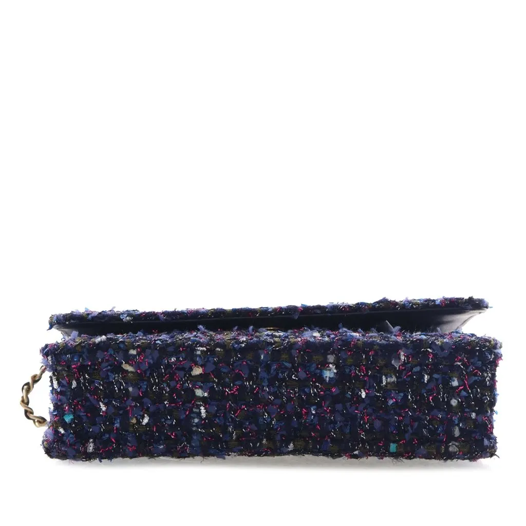 Chanel CC Tweed Charms Wallet On Chain Blue Very good - Inside View