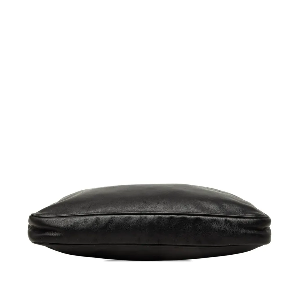 Loewe Leather Anagram Clutch Black Leather Good - Inside View