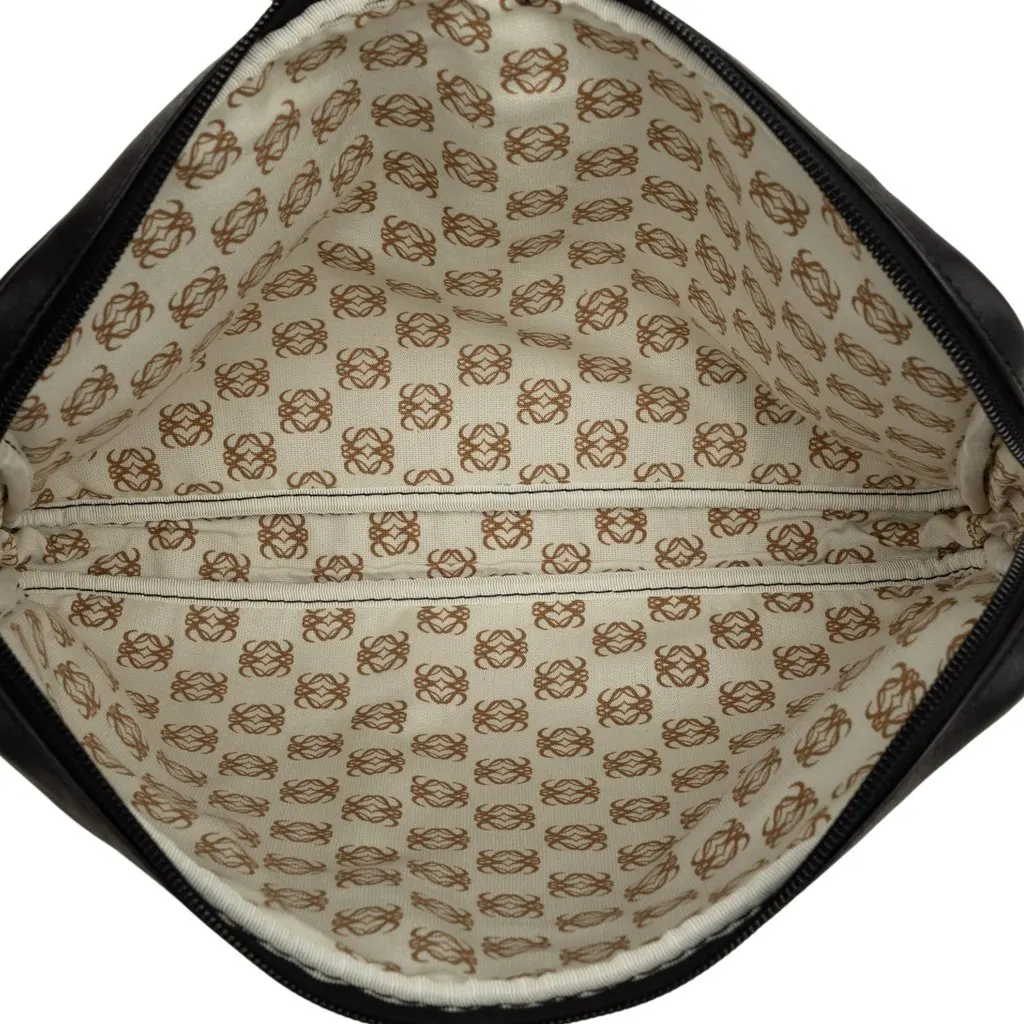 Loewe Leather Anagram Clutch Black Leather Good - Model View