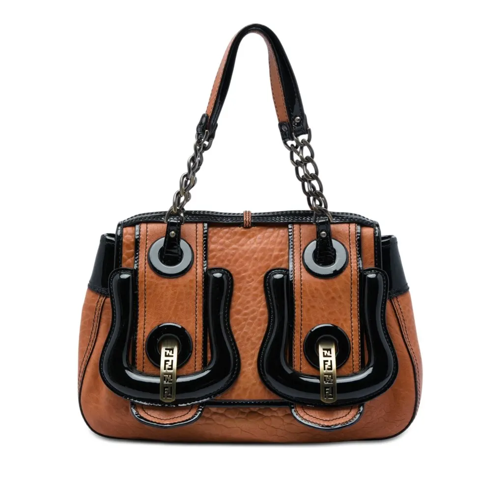 Fendi Medium Leather B Bag Top Handle Bag
